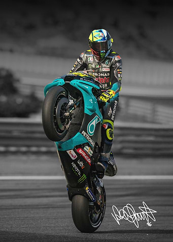 Valentino Rossi Motorcycle Poster