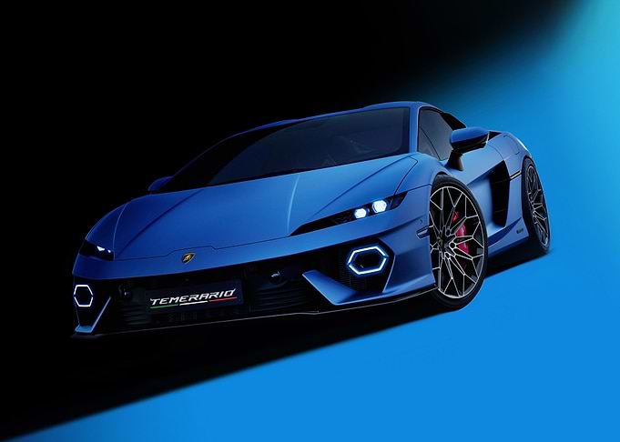 Blue Lamborghini Concept Car