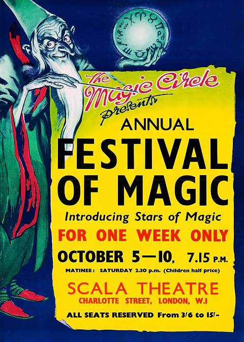 Magic Festival Poster — retro advertising art on metal