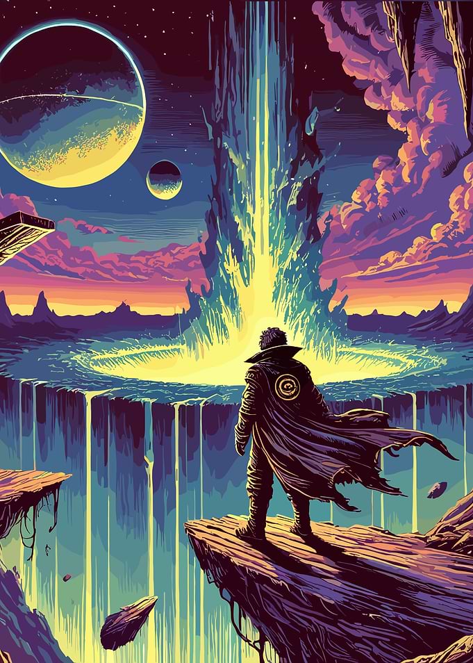 Dark Fantasy Sci-Fi Spaceman