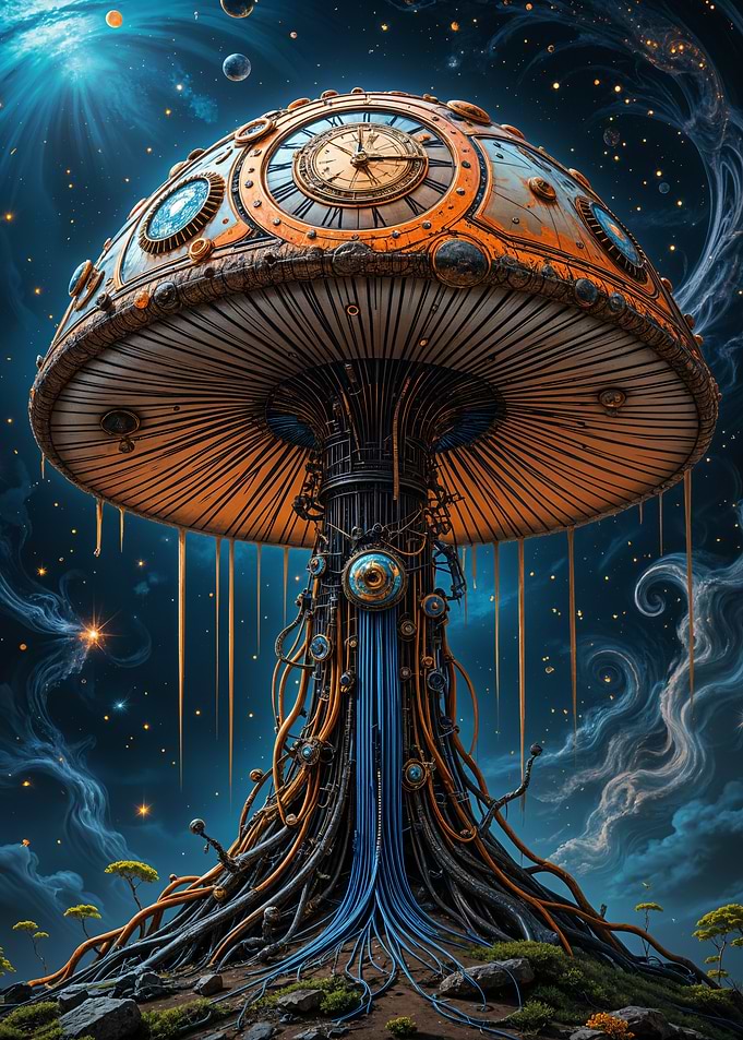Steampunk Mushroom Clock
