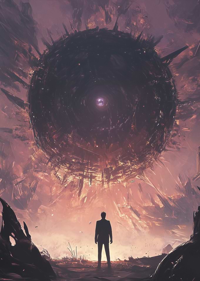 Man Facing Singularity