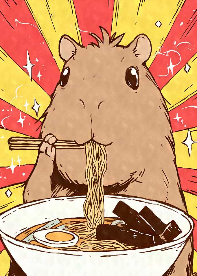 Kawaii Capybara Ramen