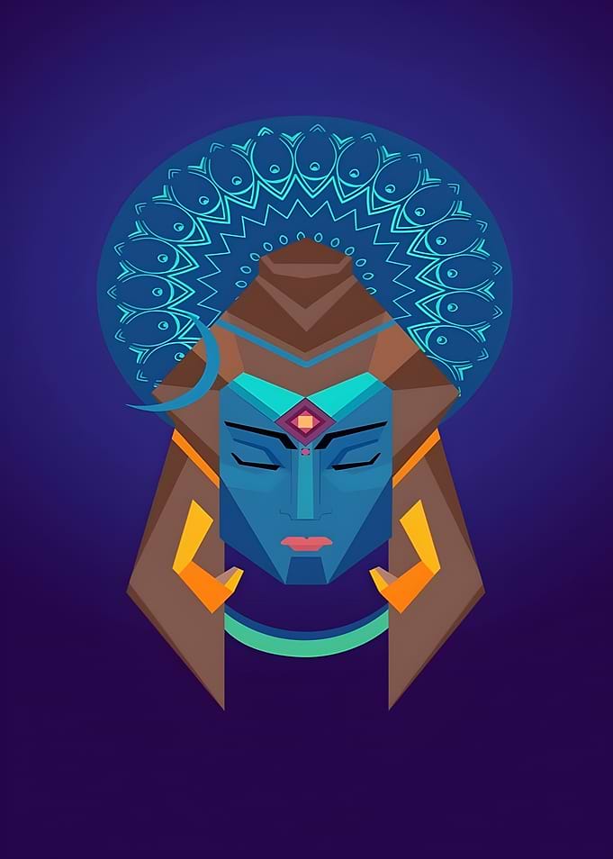Shiva Geometric Art
