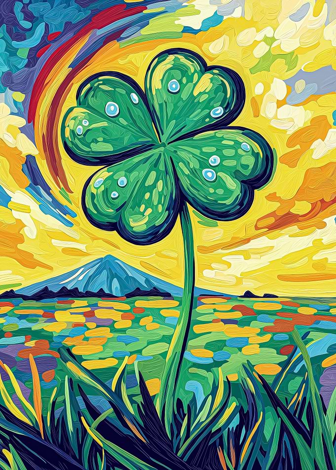 Four Leaf Clover Painting