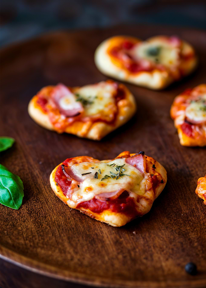 Heart-Shaped Pizza Bites