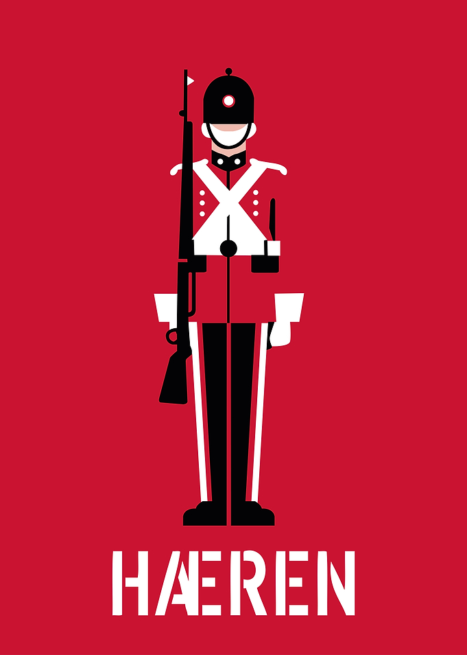 Red Guard Minimalist Art
