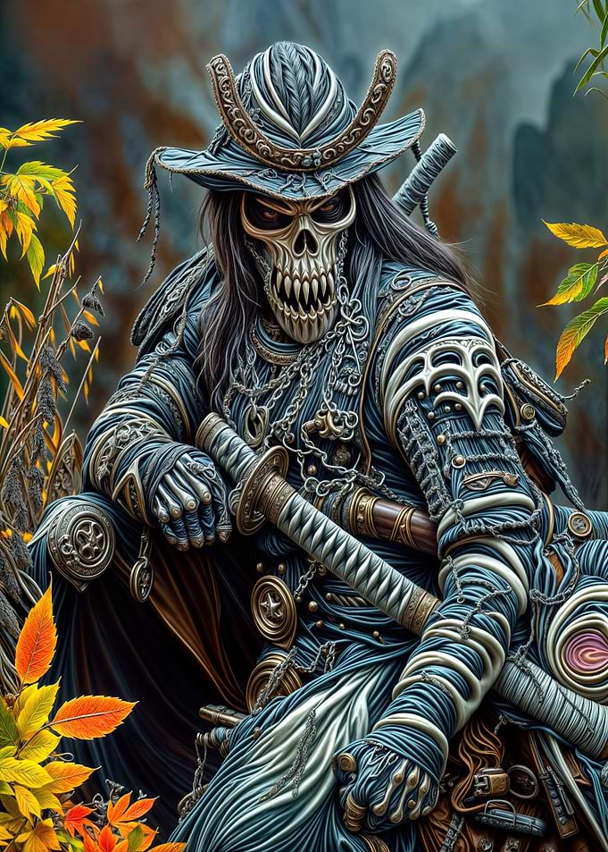 Skeleton Samurai Warrior