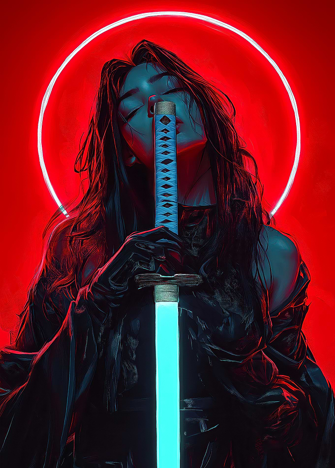 Cyberpunk Samurai Woman