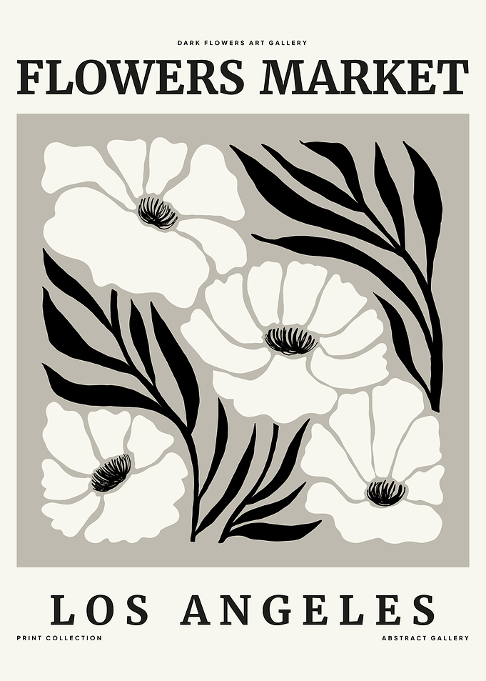 Flowers Market Los Angeles Print