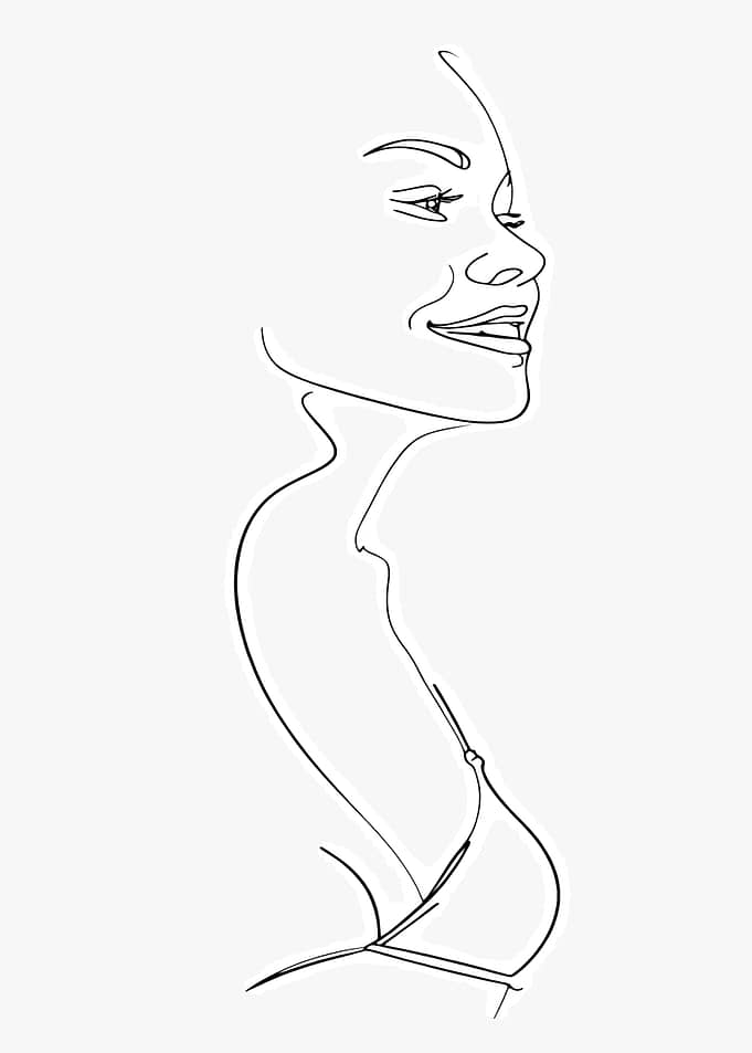 Line Art Woman Portrait