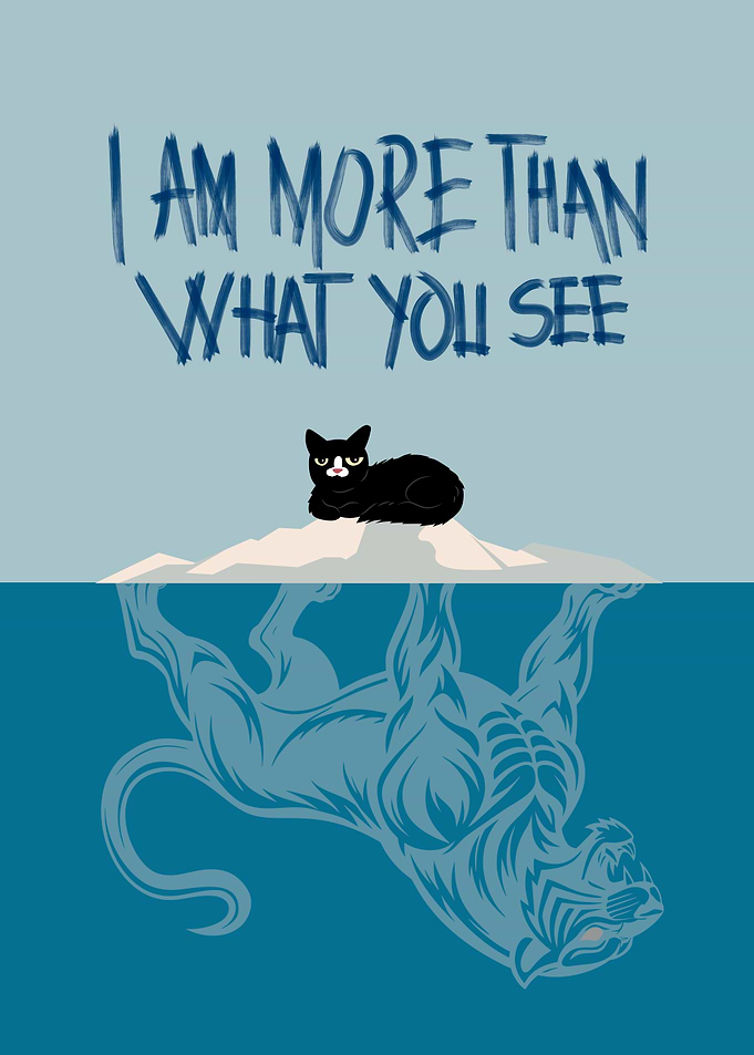 Hidden Depth Cat Poster