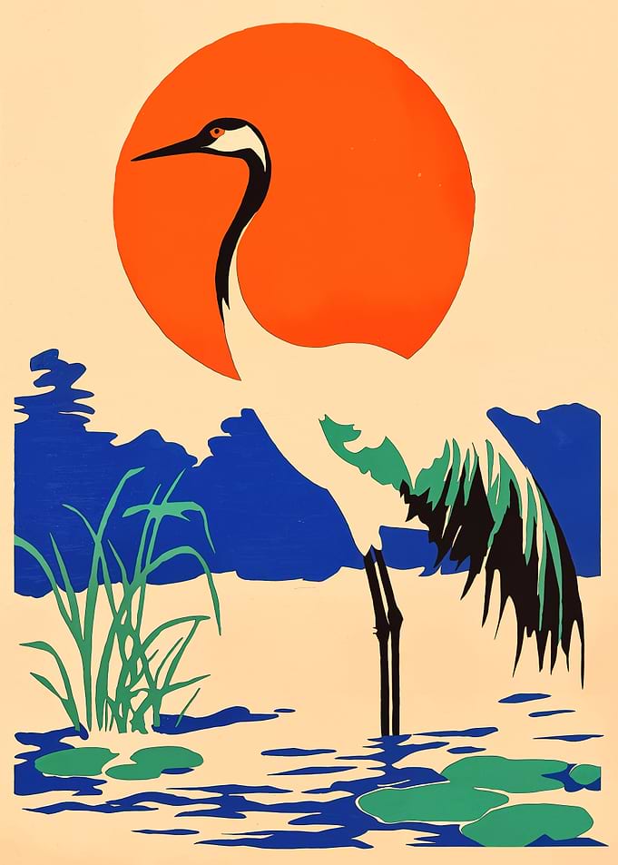 Crane Sunset
