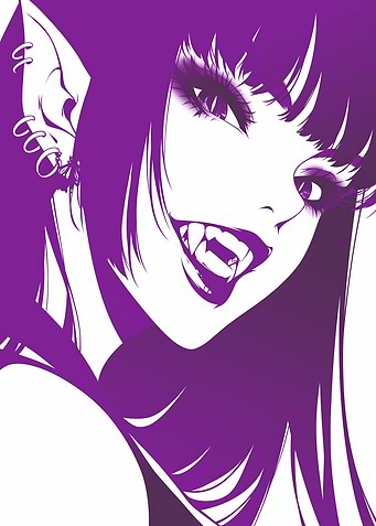 Purple Vampire Girl