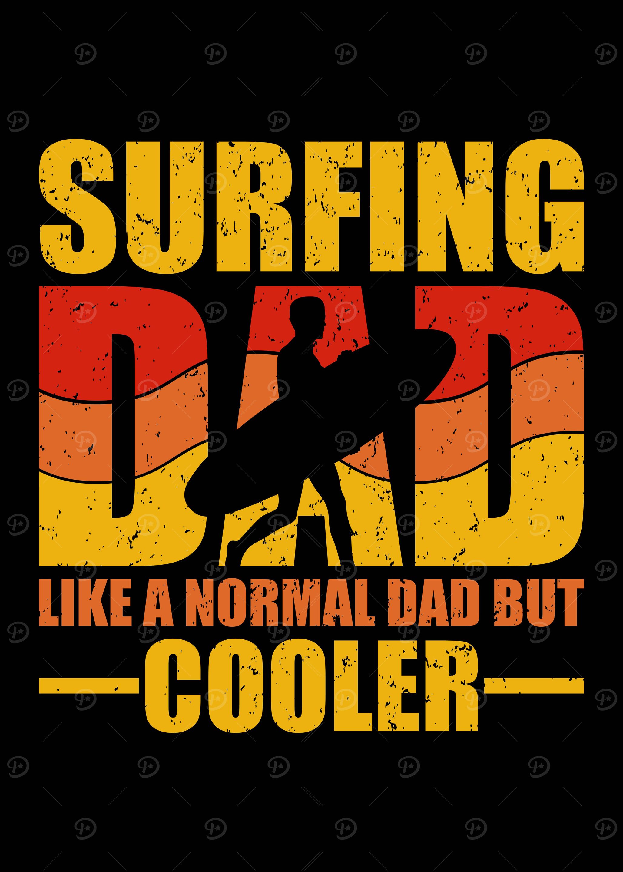 Surfing Dad - Cool Dad Design