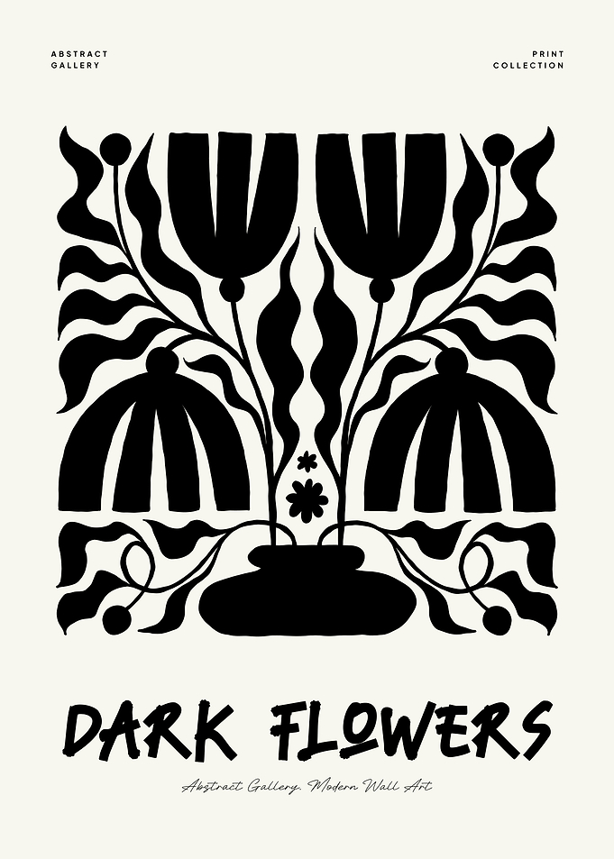 Dark Flowers Print