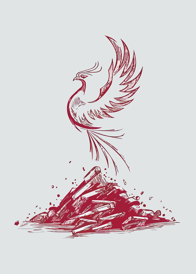 Phoenix Rising from Books