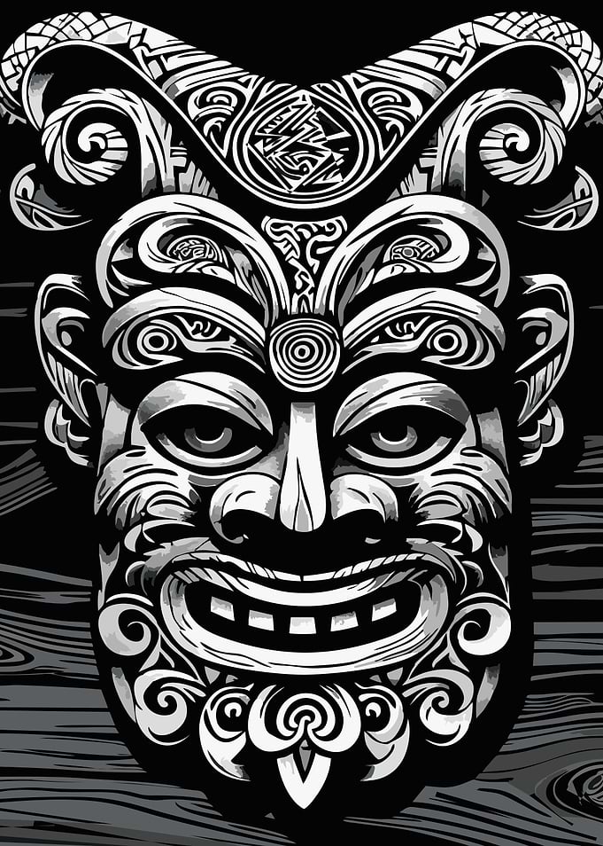 Tribal Mask Illustration