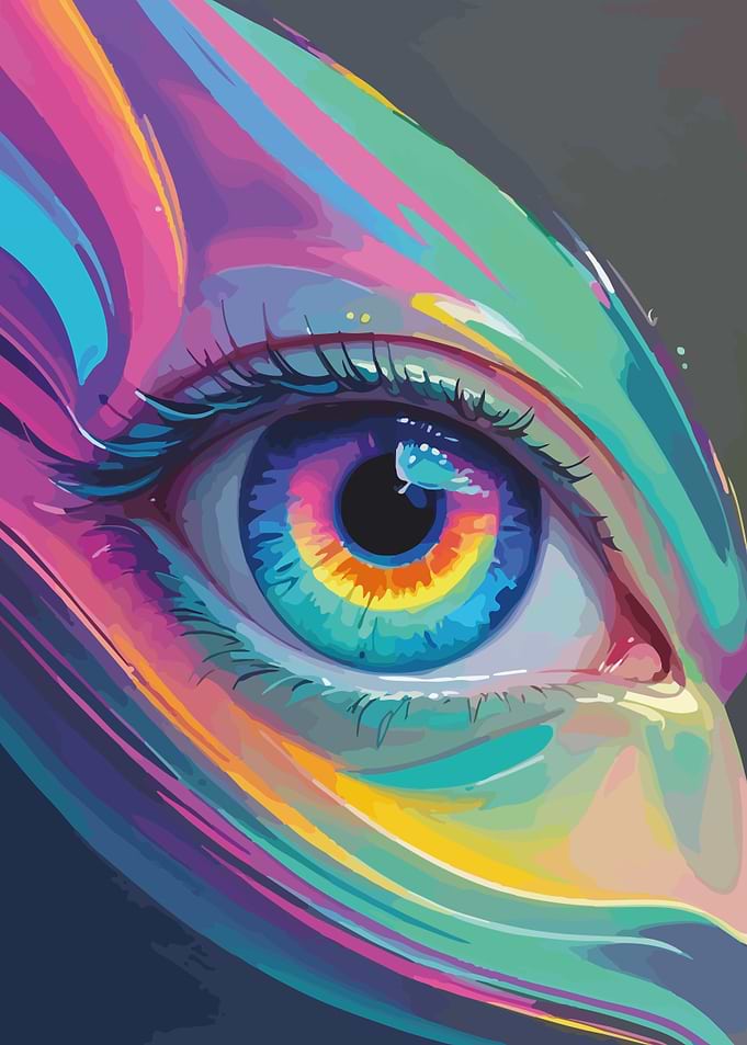 Colorful Eye Abstract Art