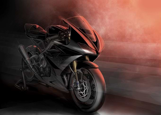 Black Motorcycle Illustration