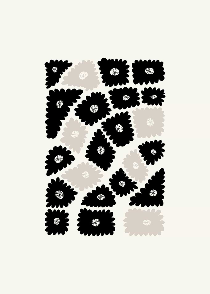 Simplistic floral abstract print