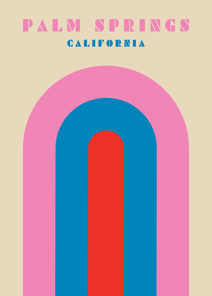 Palm Springs California Retro Art