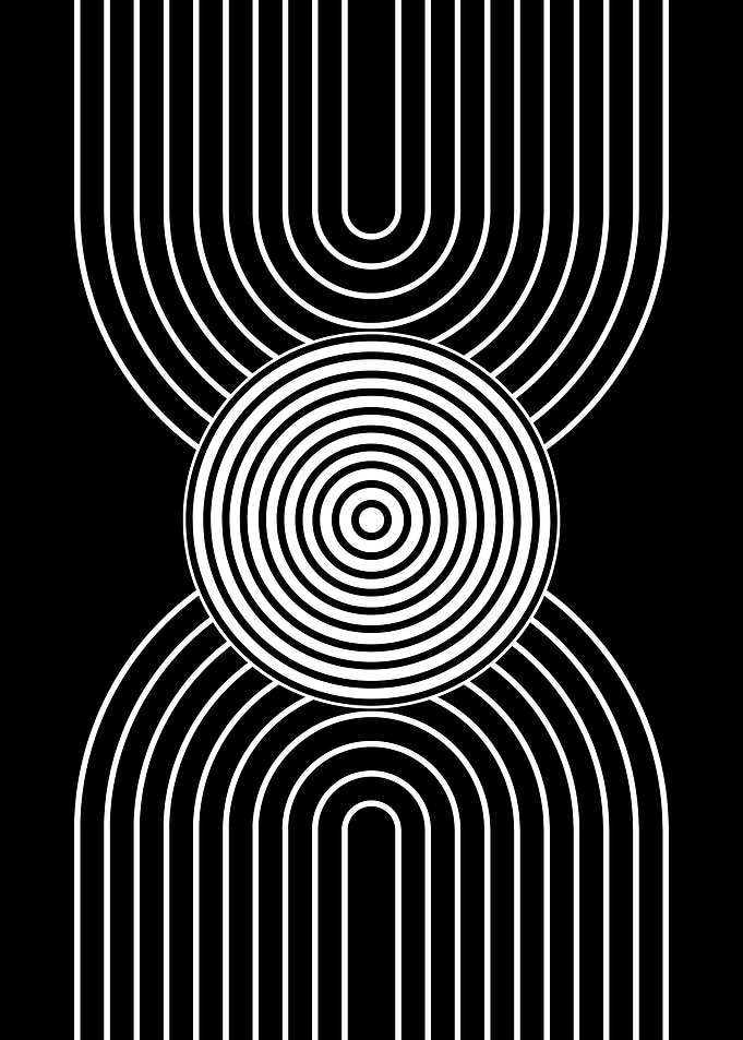 Abstract Black and White Art