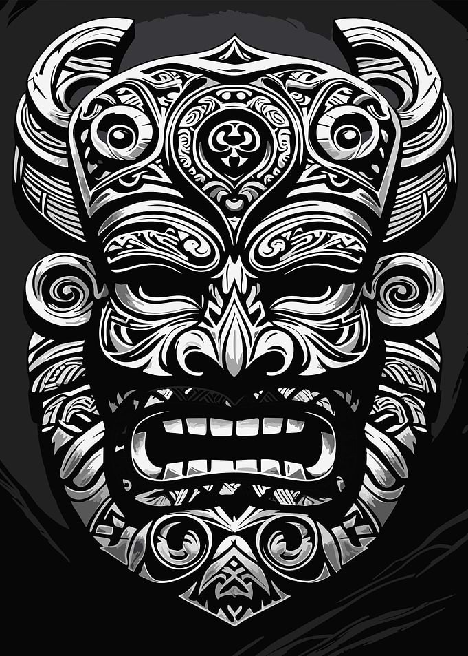 Tribal Mask Illustration