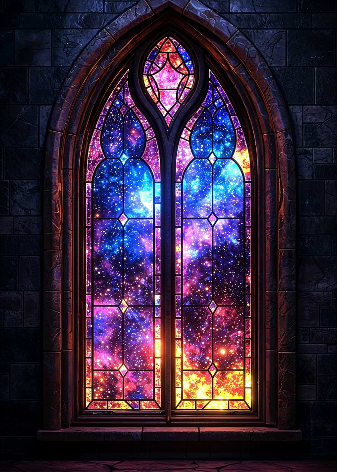 Cosmic Stained Glass Window