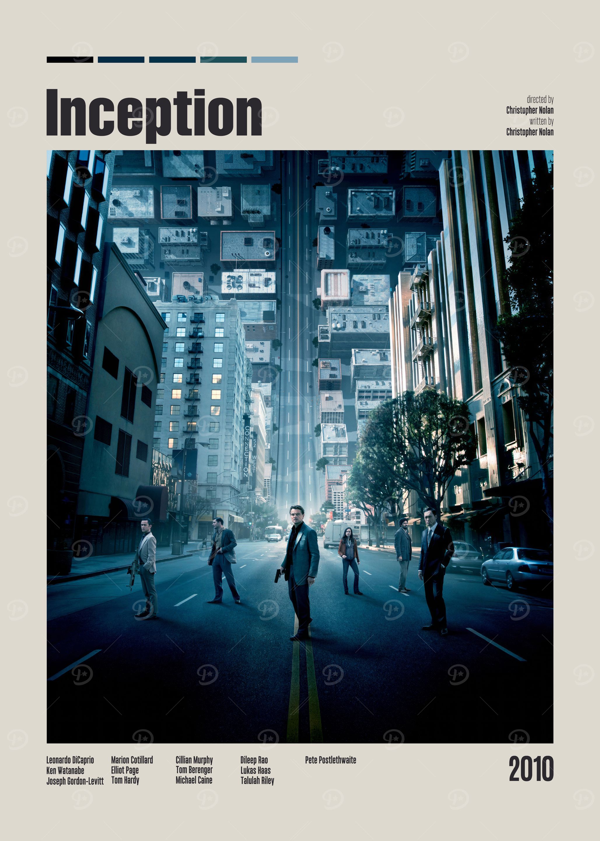インセプション　displate Inception Movie Poster' Poster, picture, metal print, paint by
