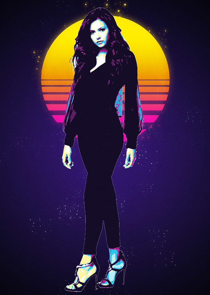 Nina Dobrev Retro Woman in Black