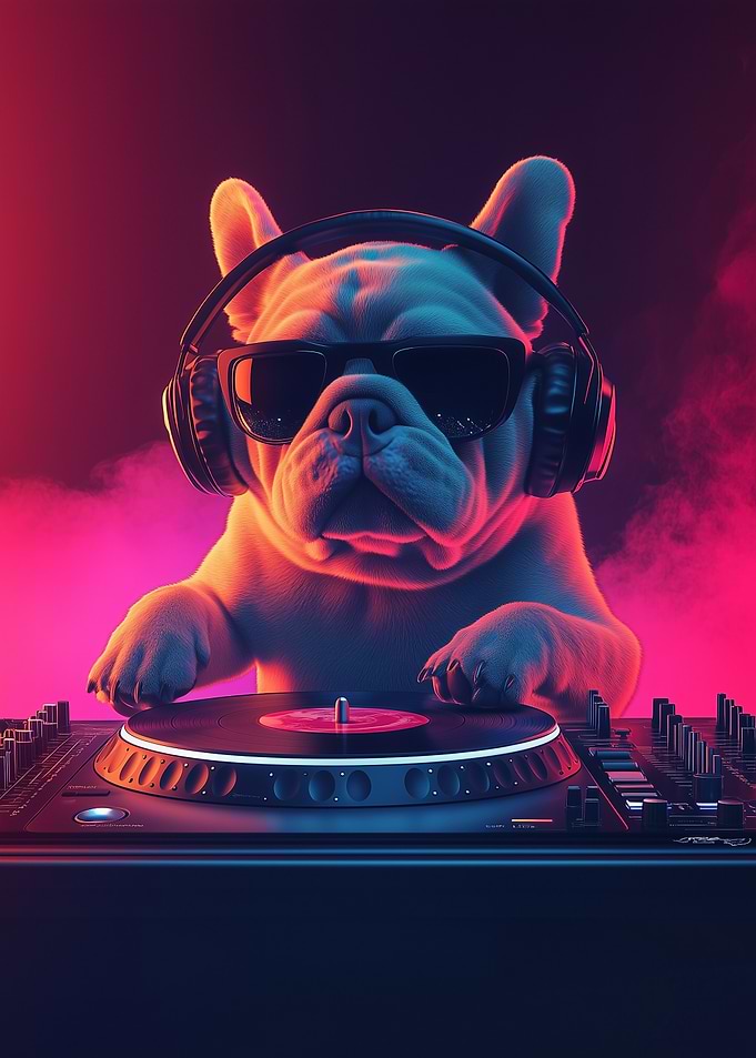 Bulldog DJ Frenchie Music meme