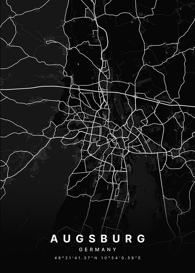 Augsburg Germany City Map