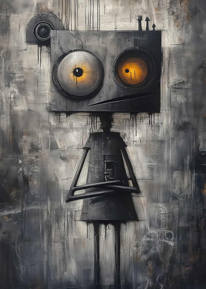 Abstract Robot Art Print