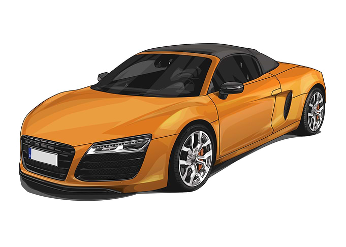 Audi R8 Spyder V10 Orange