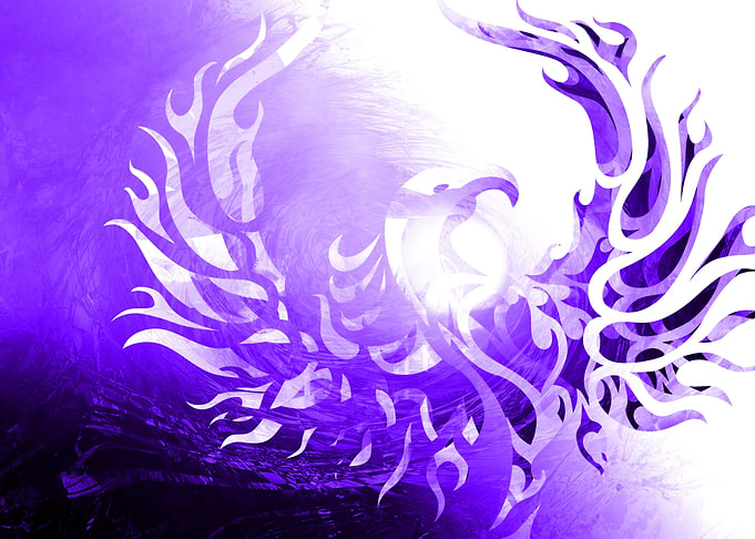 Dynamic Purple Phoenix