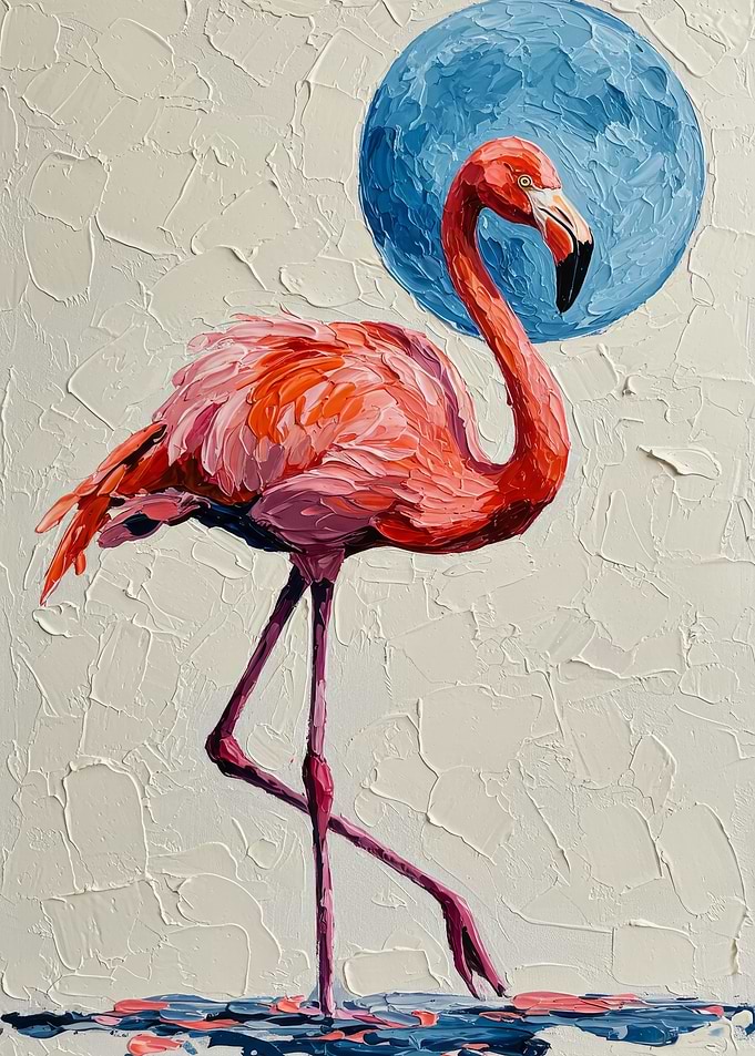 Pink Flamingo Painting