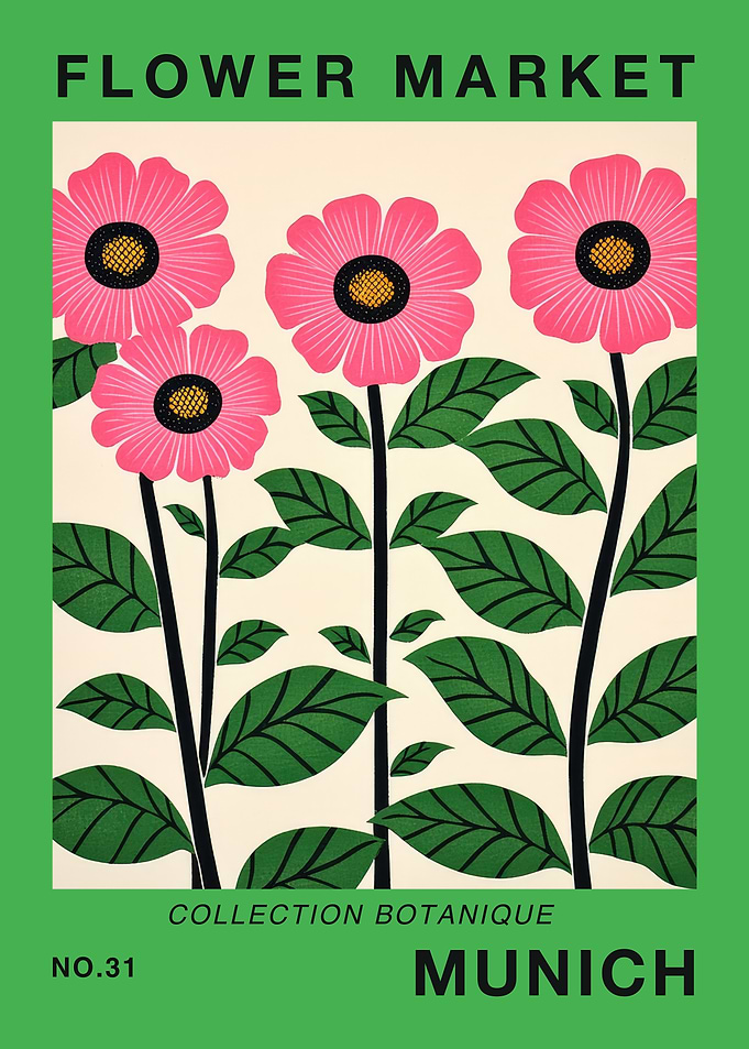 Munich Flower Market Art Print