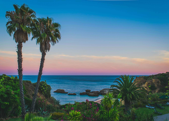 Sunset Over Ocean Coast
