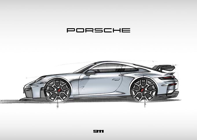 Porsche 911 Sketch 4