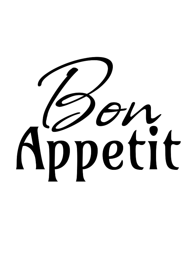 Bon Appetit Text Art