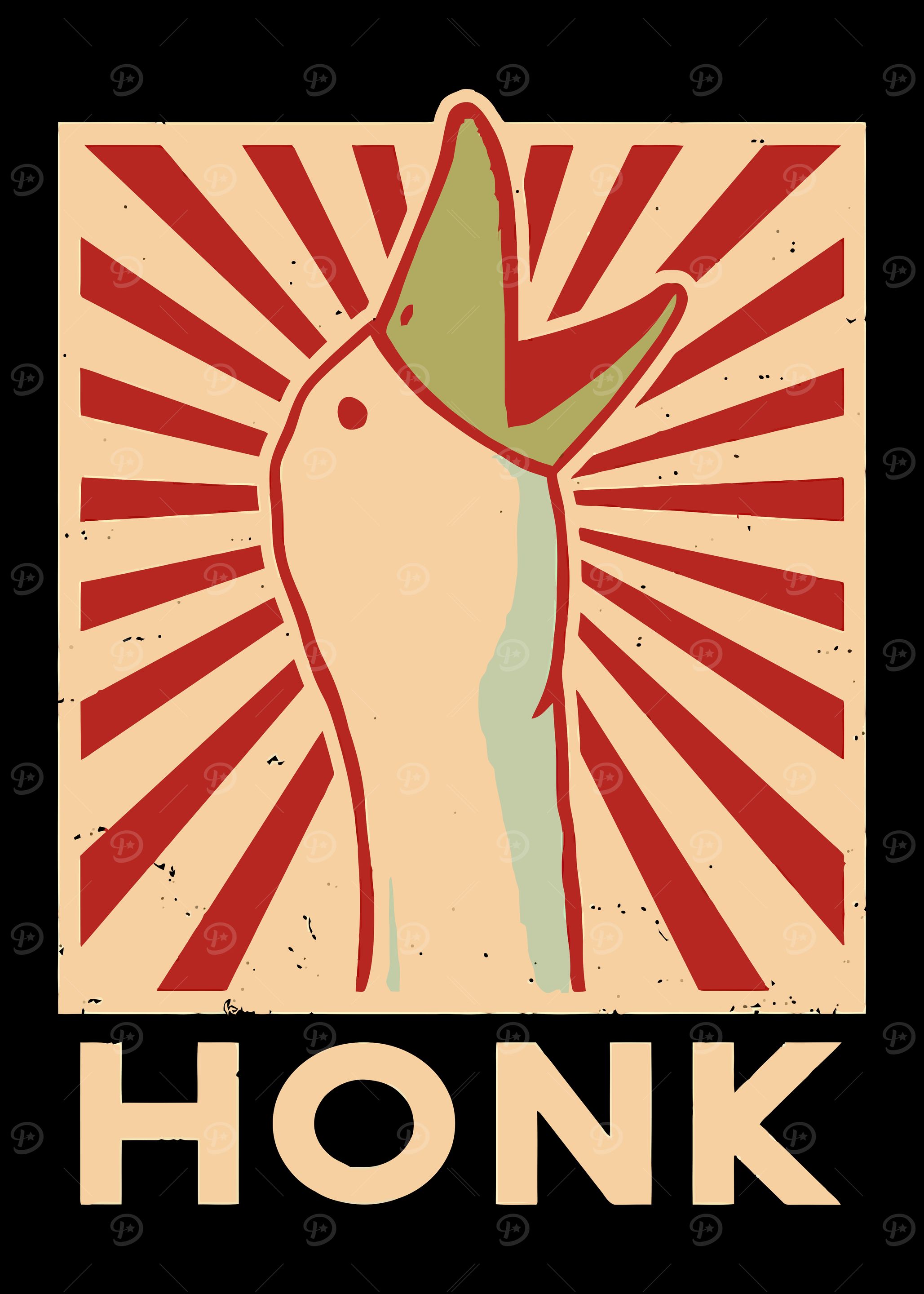 Goose Honk Propaganda Poster