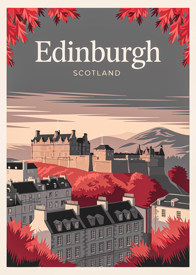 Edinburgh Castle Illustration