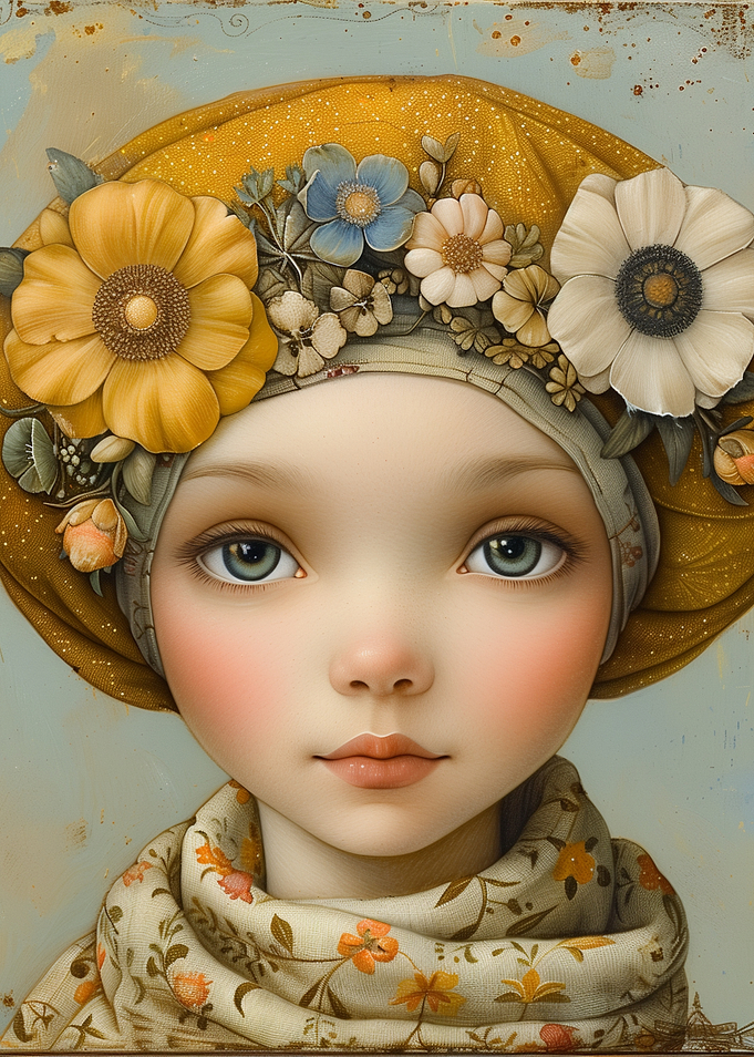 Floral Portrait of a Girl