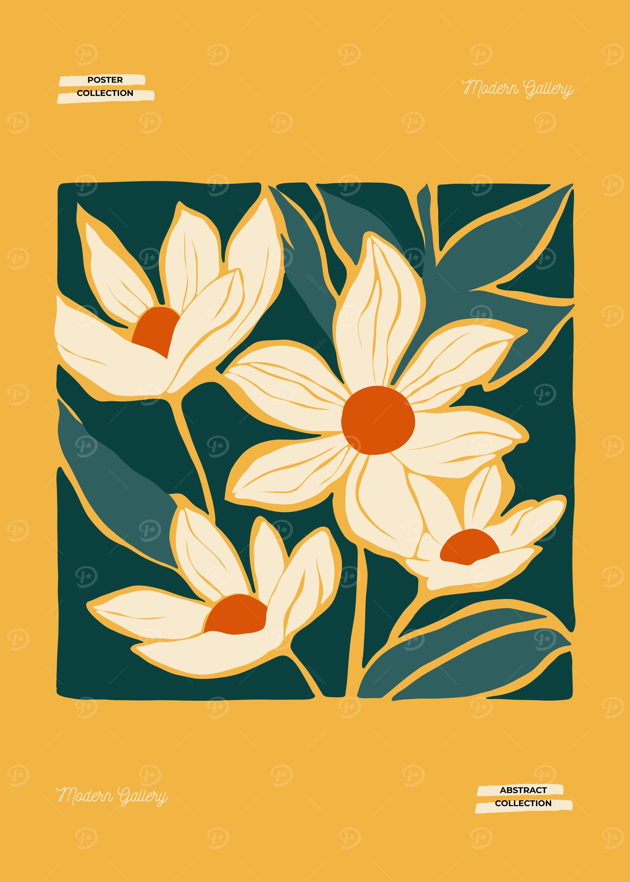 Abstract Floral Poster