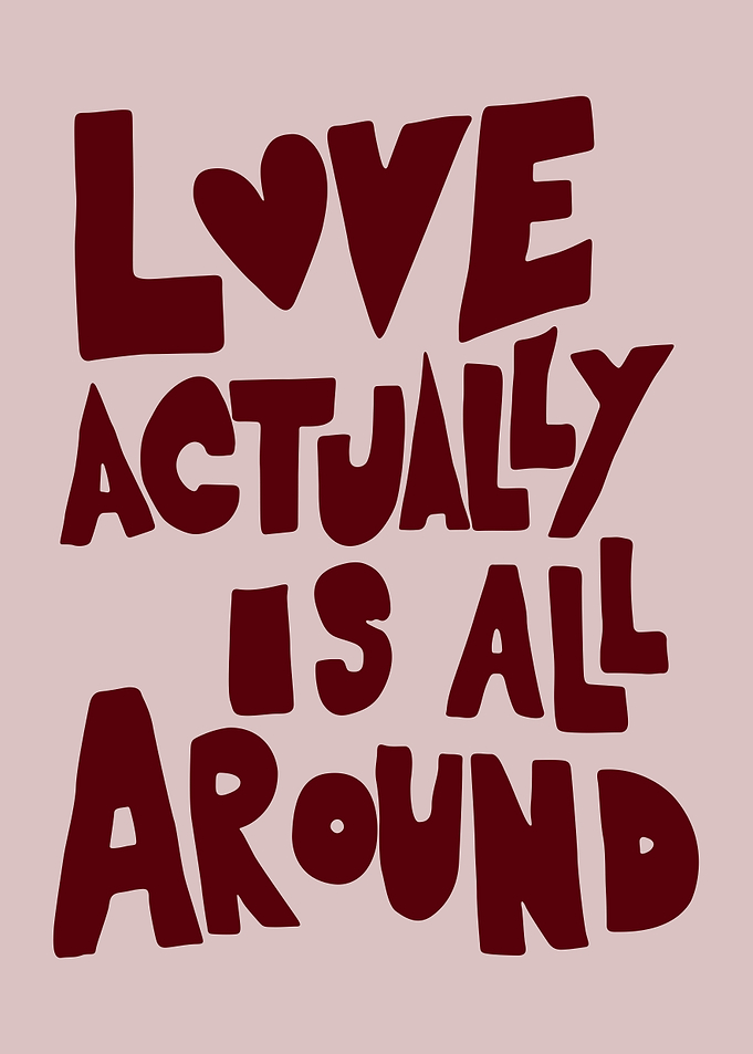 Pink Aesthetic Love Actually Quote