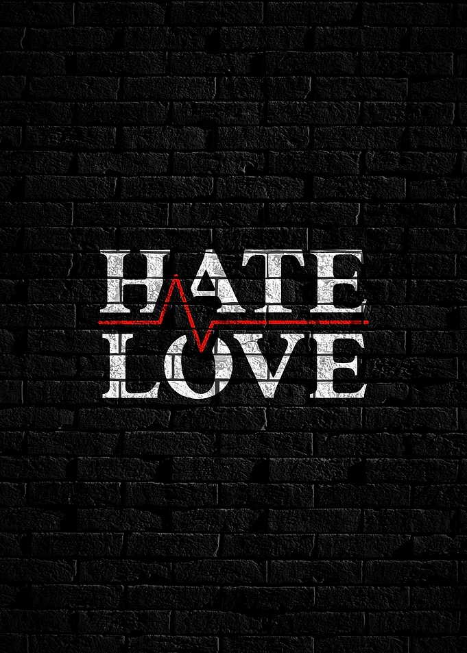 Hate Love Brick Wall