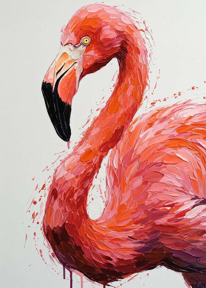 Pink Flamingo Painting