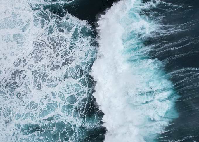 Ocean Wave Aerial View