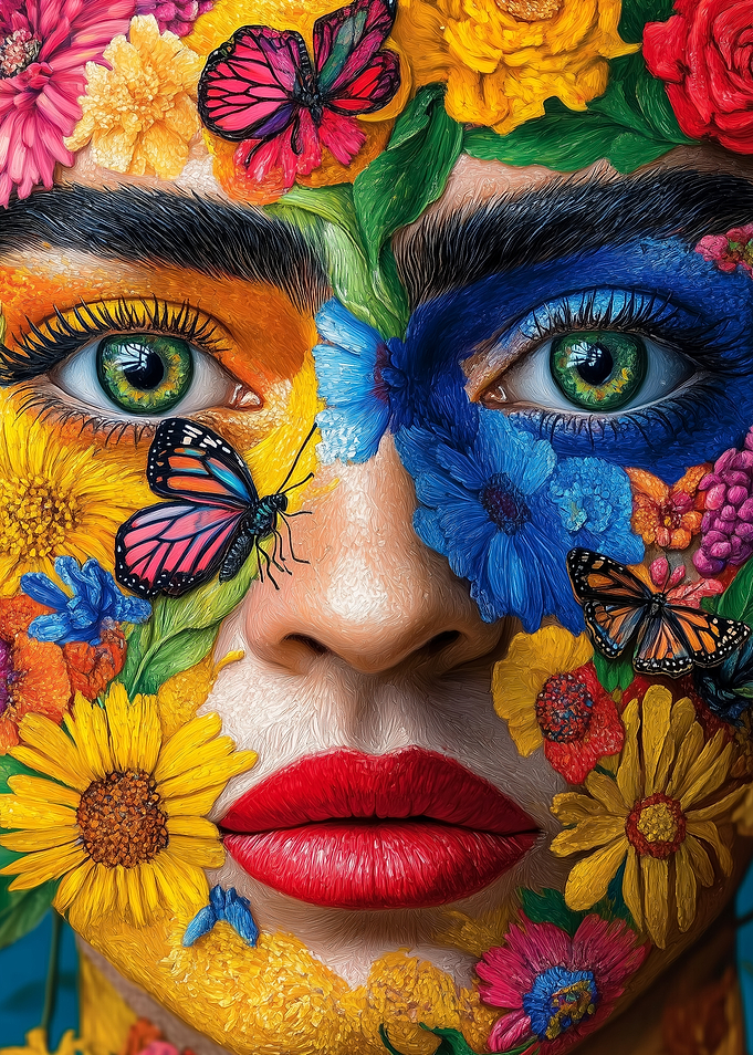 Floral Face Art